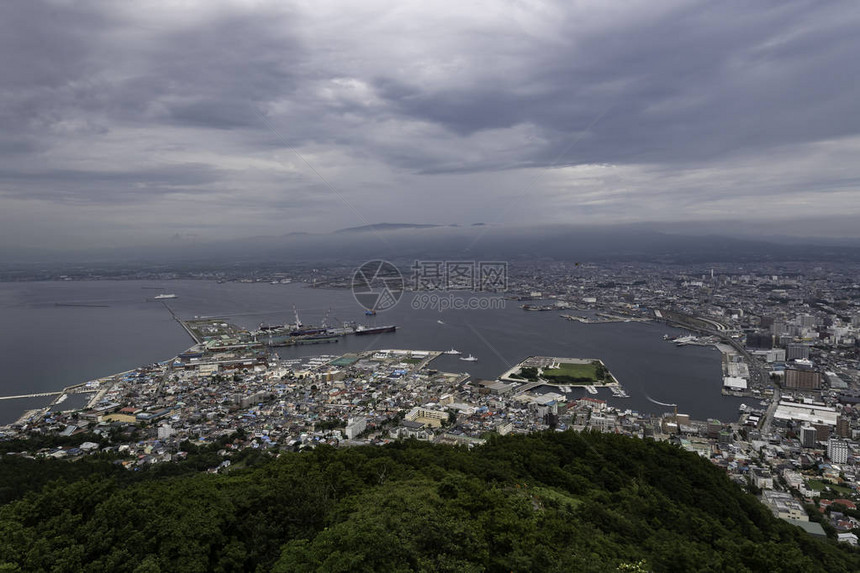 从山上看大城市图片