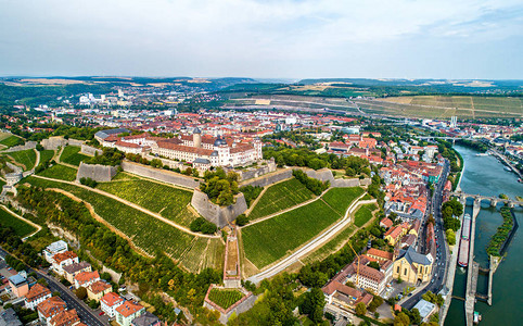 Marienberg要塞在德国巴伐利亚的WurzburgB图片