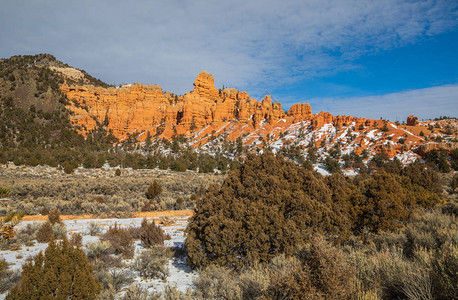 犹他州红峡谷冬季风景图片