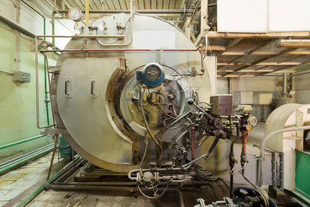 工业制造的工厂蒸汽生产室煤气锅炉房图片