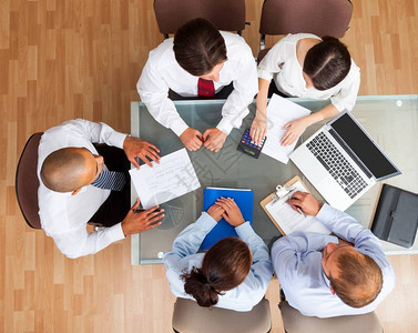 商务会议办公室文件团队合作规划商务人士背景图片