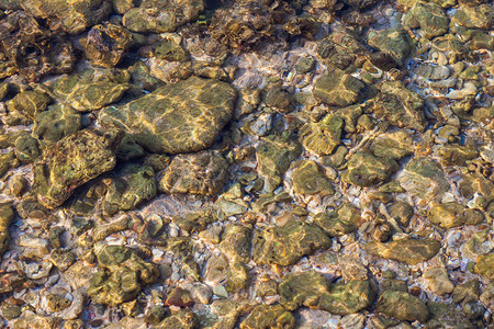 水下背景纹理下的海石图片