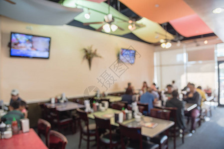 美国德克萨斯州休斯顿小型人群Pho餐厅形象模糊Pho图片