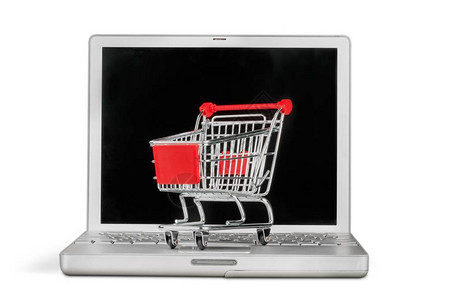 购物互联网购物车笔记本电脑键背景图片