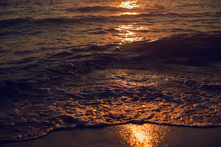 日落美丽的夕阳黑海金色海图片