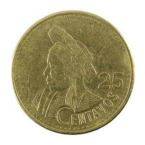 25危地马拉分硬币1998正面隔离图片