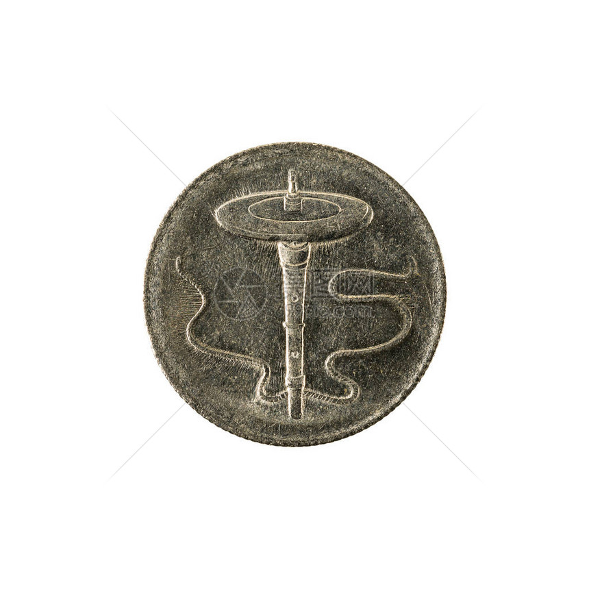 5枚马莱西亚色硬币2005年白色背图片