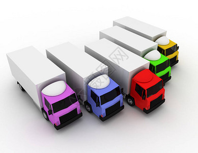 3d卡车送货负责人概念背景图片