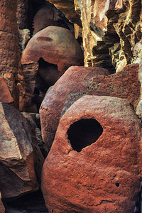 历史上有人居住的山洞西非多哥北部的格图片