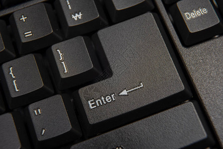 黑计算机键盘关闭聚焦于En图片