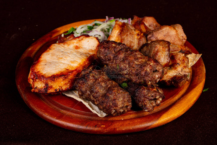 Shashlik烤肉串套装猪肉牛肉图片