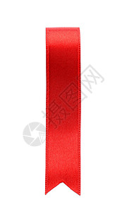 白色背景上的红色缎带图片