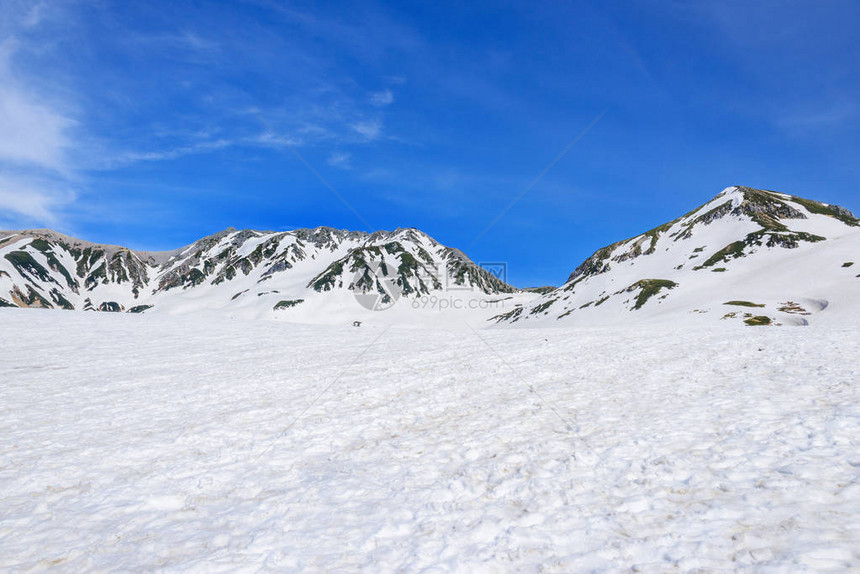 在室堂眺望立山脉室堂是立山黑部阿尔卑斯山脉图片