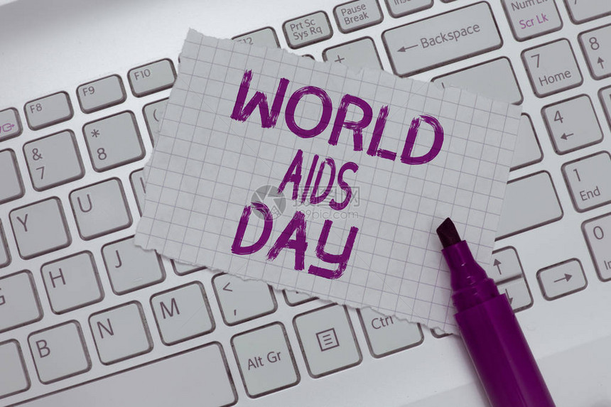概念手写显示世界艾滋病日商业照片文本12月1日致力于提高对图片
