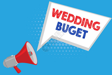 手写文本婚礼预算概念意味着以经济的方式结图片