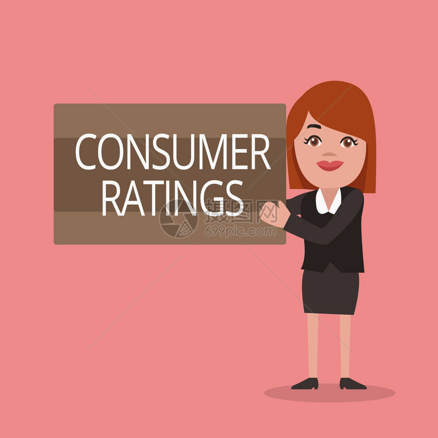 显示消费者评级的概念手写客户在购买产品或服务后给出的商业图片