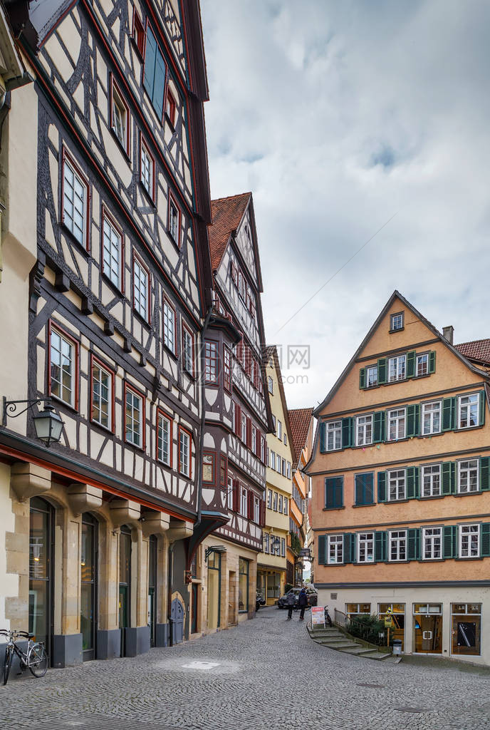 德国图宾根历史房屋街图片