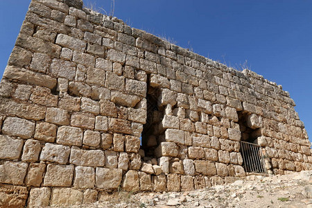 以色列十字军战士古老堡垒的背景图片