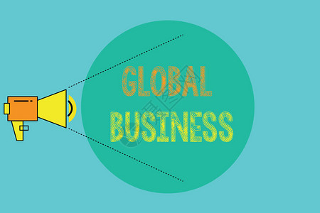 概念手写显示全球业务展示一家公司在世界各地开展业务的贸易和业务系图片