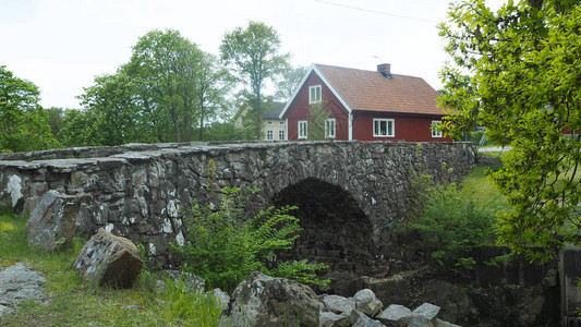 瑞典房子和桥梁图片