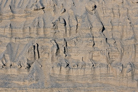 沙丘淹没沙子的质地沙崩从沙丘上冲下来图片