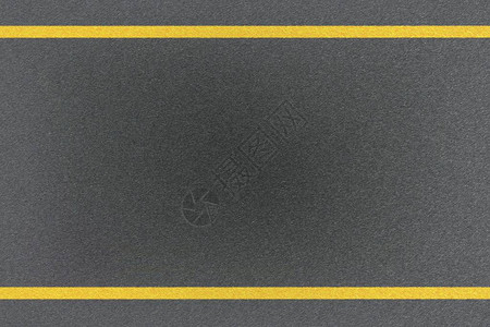 金属平台上黄线交通横线标记的顶部视图片