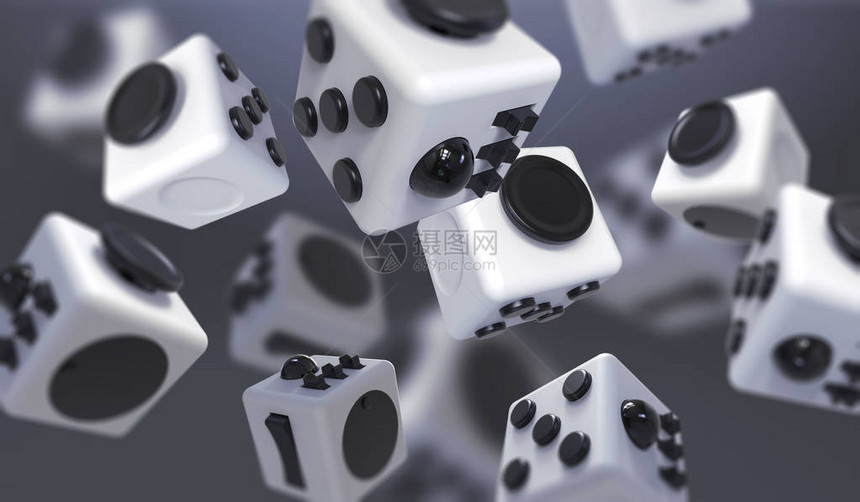 FidgetCube简单的减压器手指玩图片