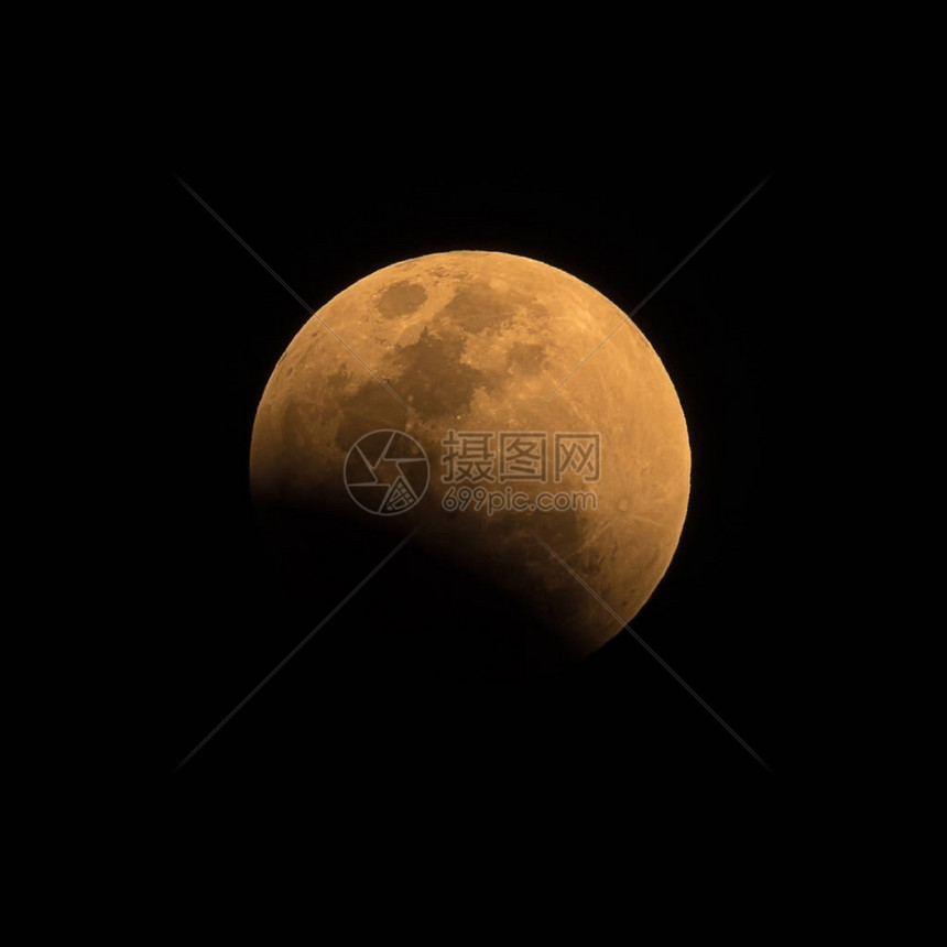 超月血月或蓝色月亮泰国蓝天的月图片