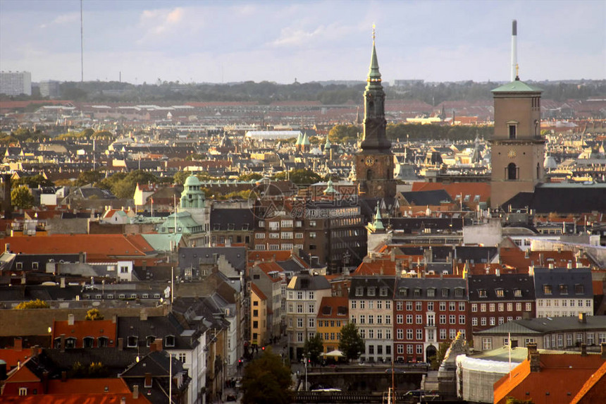 丹麦哥本哈根市城空图片