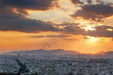 雅典天际日落来自希腊亚克罗波利斯的Lyka图片