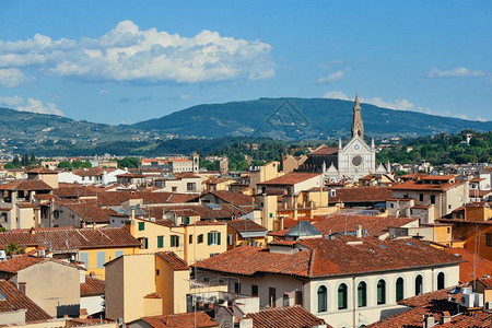 意大利佛罗伦萨屋顶视背景图片