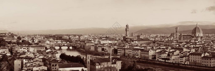 佛罗伦萨天空线全景从PazzaleMichalan图片