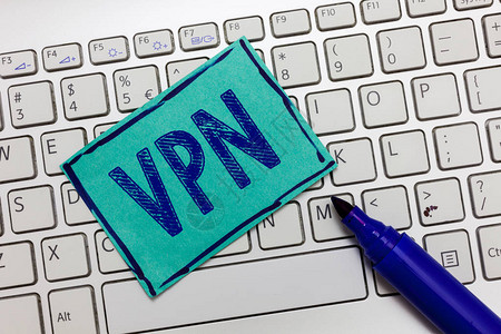 手写文本Vpn概念意指通过配置的服务器将您连接到Int图片