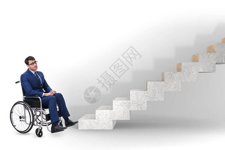 残疾人轮椅无障碍概念图片
