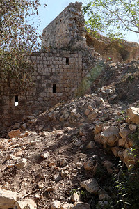 十三世纪十字军在以色列北部建造了叶希亚姆古老的堡垒Ye图片