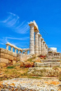 希腊雅典索尼恩角古希腊神庙波塞冬Pos图片