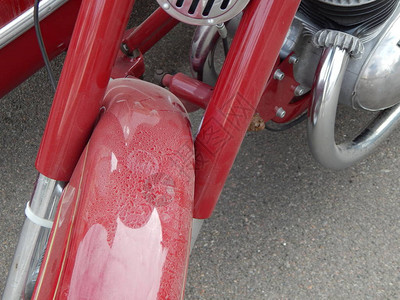 Retro摩托车和自行车古董图片