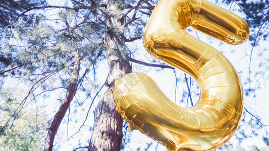 五号金气球在小生日派对上图片