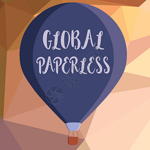 全球无纸化组织GlobalPaperless的写作说明商业图片展示了像电子邮件而不是纸张这背景图片