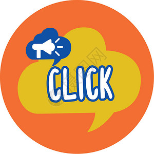 概念手写显示Click商业照片文本Act点击鼠标类似装置的按图片