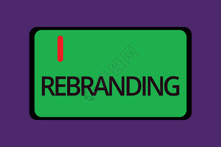显示品牌重塑的文字符号概念照片改变公司组织营销策图片