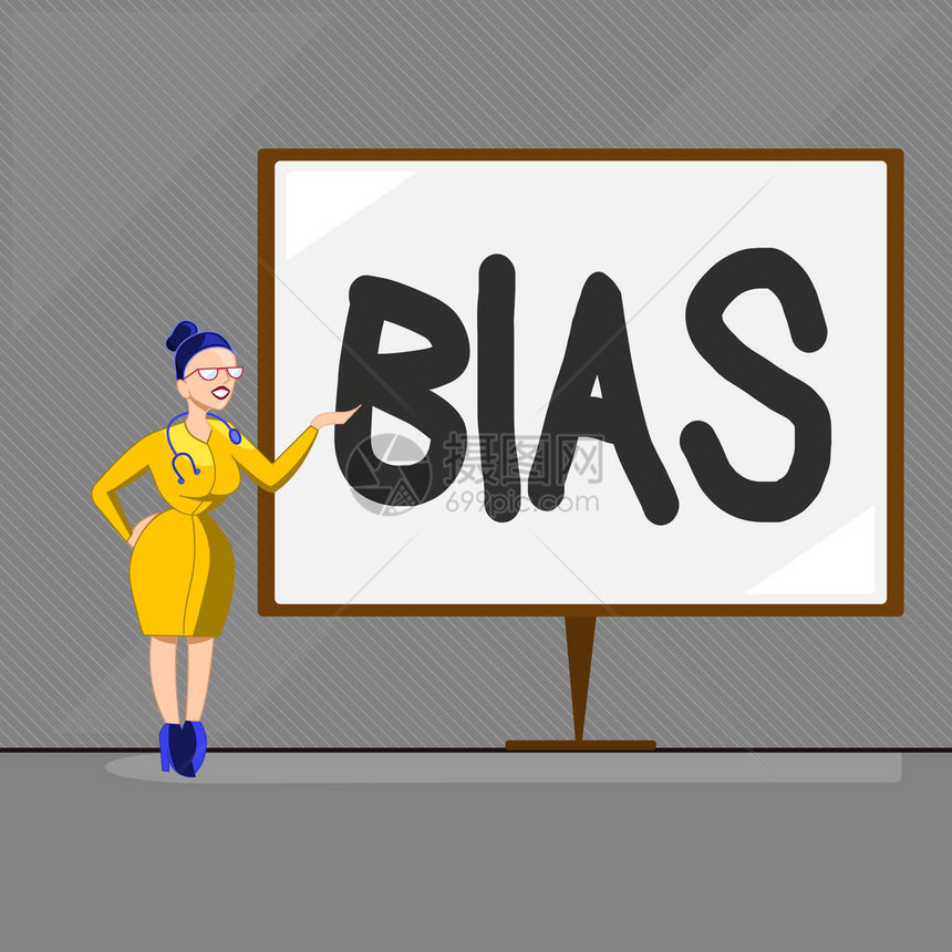 Bias的文字符号概念照片偏见赞成和反对一种被认为不公平的东西info图片