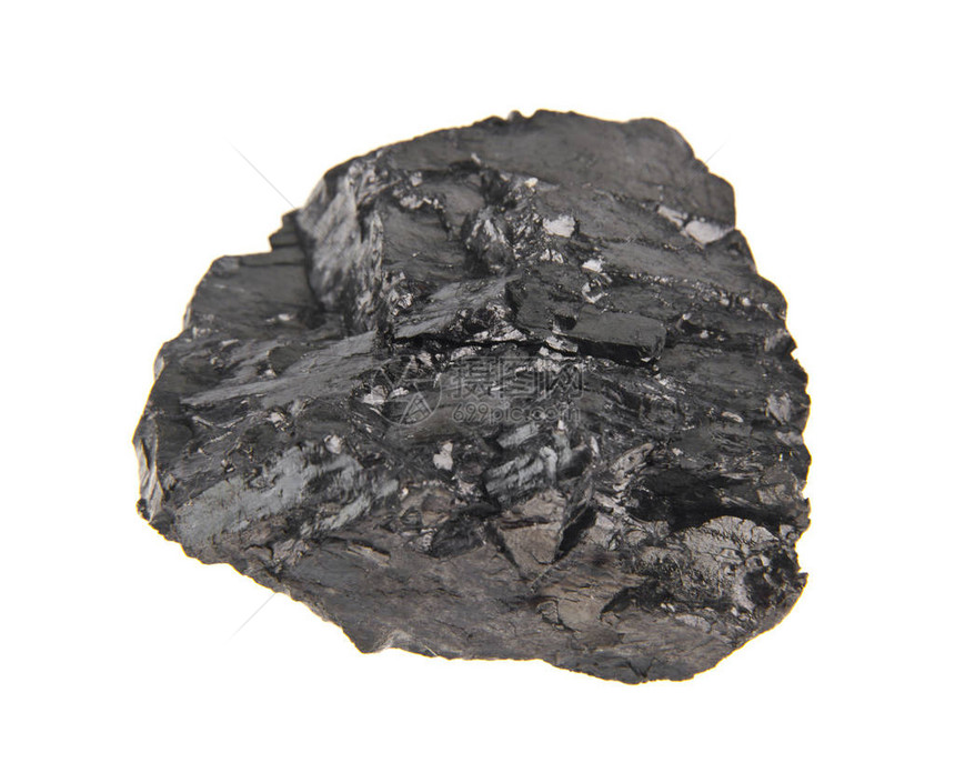 白色背景上的煤炭被分离出来作为包装设图片
