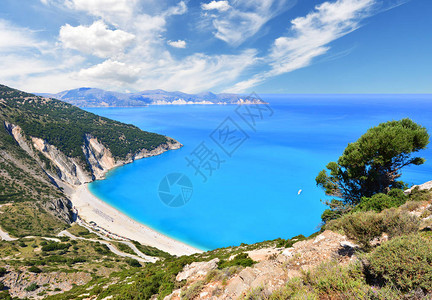 希腊凯法洛尼亚岛美丽的My图片