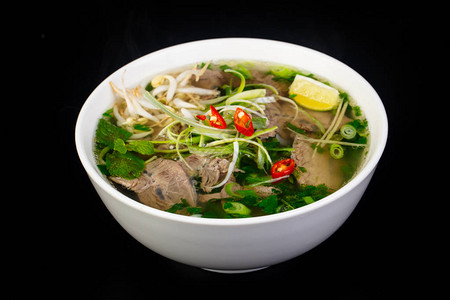越南菜PhoBo牛肉汤背景图片