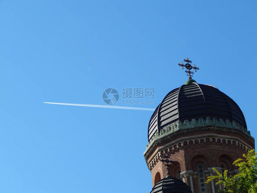 城市的古典建筑石头细节和装饰图片