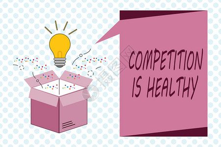 写笔记显示竞争是健康的展示竞争在任何风险投资中都有好处的商业照图片