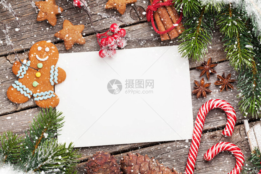 圣诞贺卡装饰品和雪卷木您按xma愿望图片