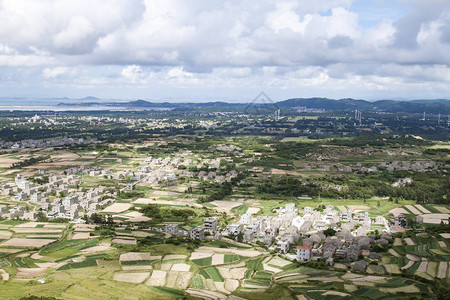 在福建省福州平坦岛俯瞰图片