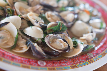辣椒炒蛤是美味的泰国食物图片